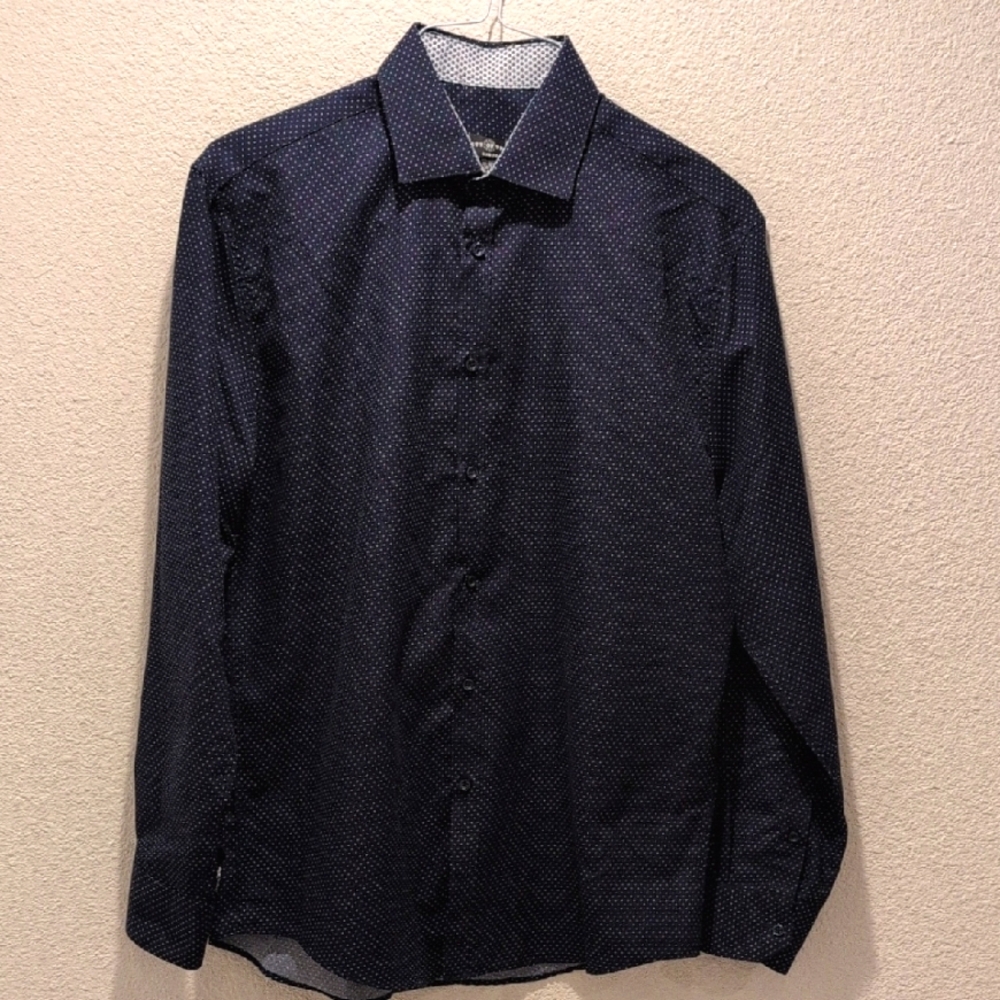 Men's Navy Blue Dress Shirt by society of threads